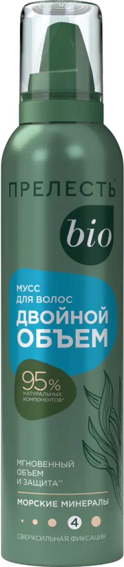 Прелесть Био мусс для волос морские минералы сверхсильная фиксация 160 мл