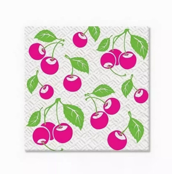 Семья и Комфорт салфетки вишня 2-х цветные 100 шт