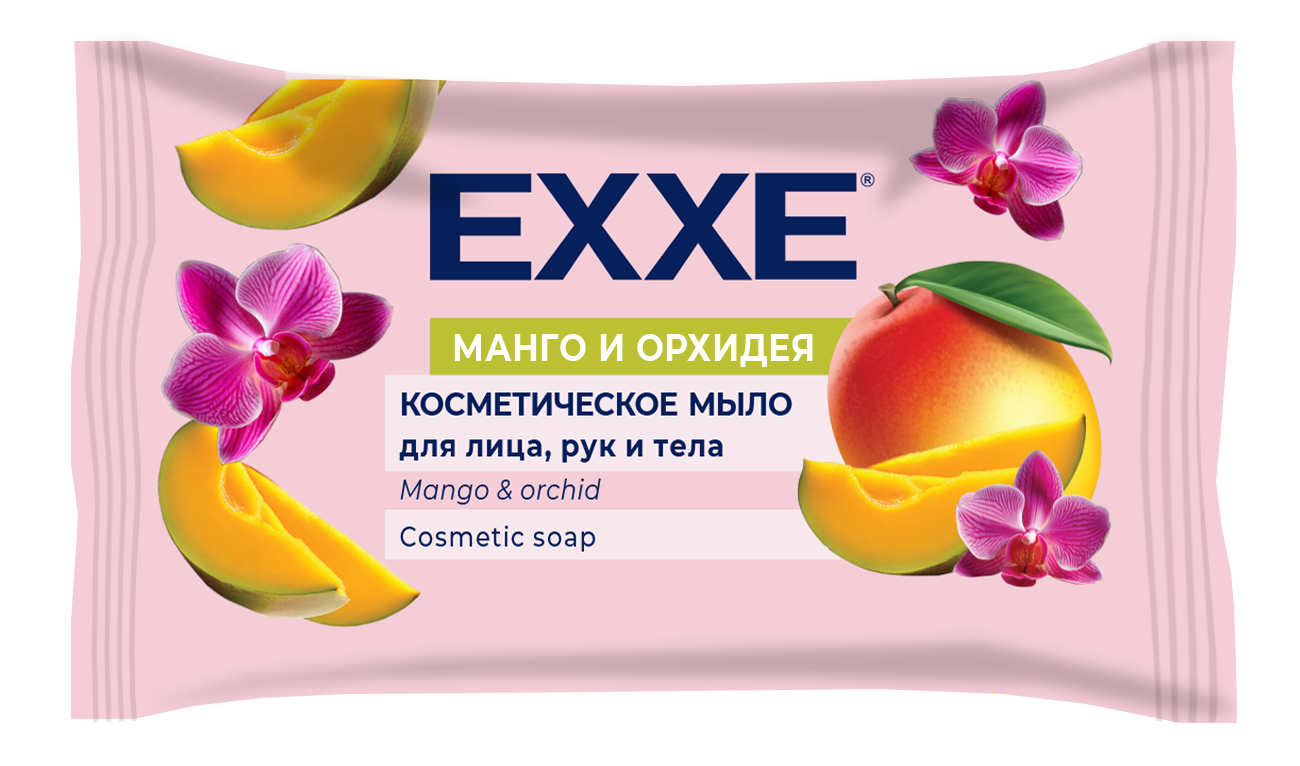 Exxe косметическое мыло манго и орхидея флоу пак 75 гр