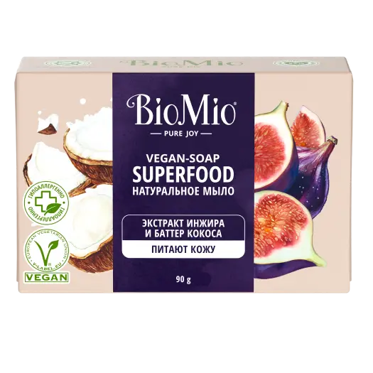 BioMio Натуральное мыло Superfood Инжир и кокос 90 г