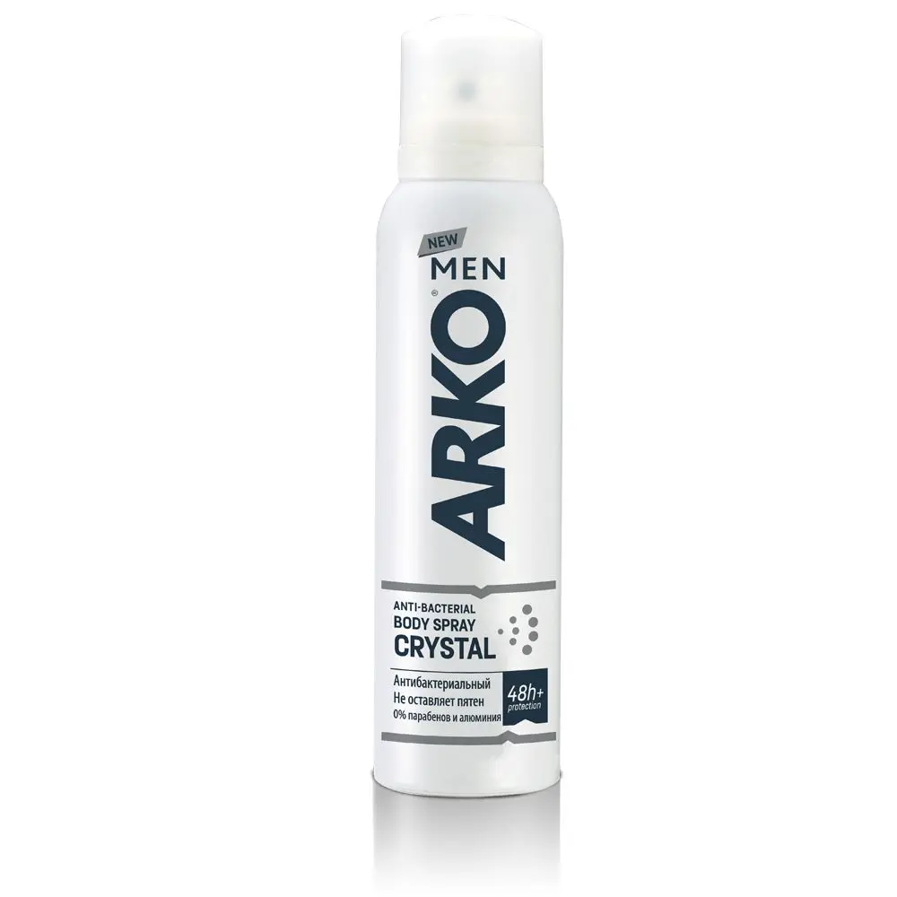 Arko men део спрей антибактериальный crystal 150 мл