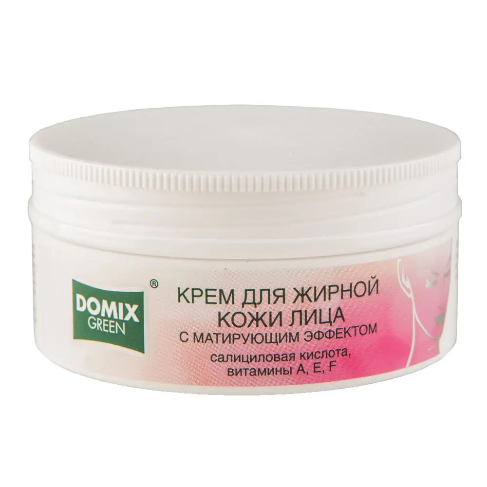 Domix крем для жирной кожи лица с матирующим эффектом с салициловой кислотой витаминами, E, 75 мл