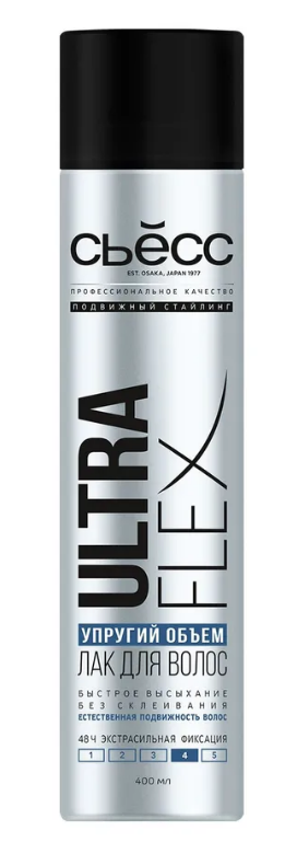 Съёсс лак для волос экстрасильной упругой фиксации ultra flex 400 мл