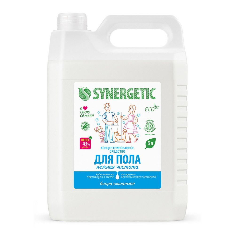 Synergetic средство для пола нежная чистота 5 л