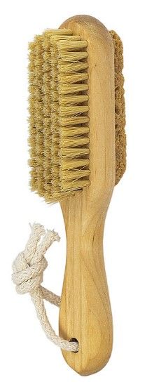 Lei пемза педикюрн со щеткой деревянная ручка натуральная щетина