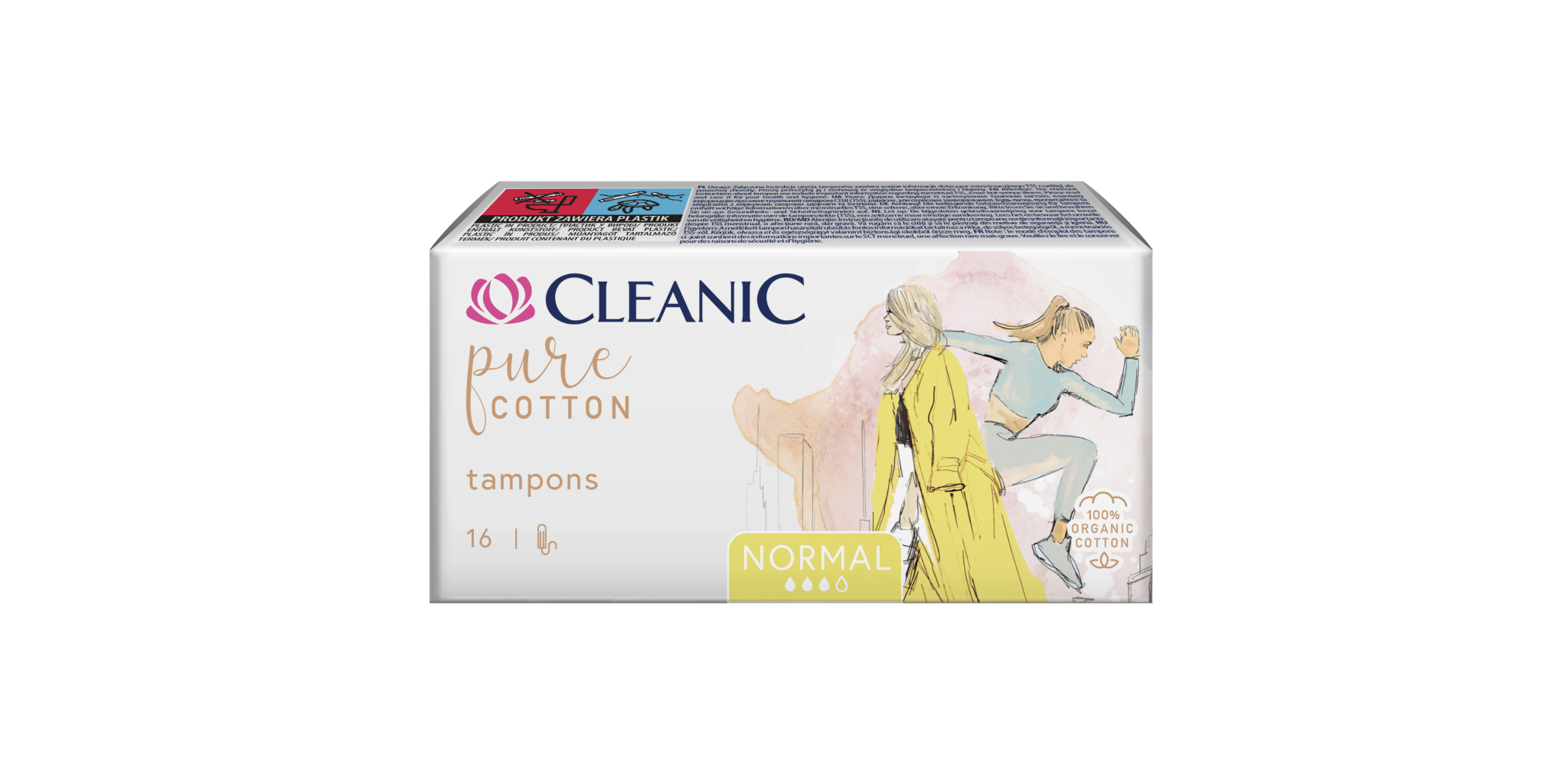 Cleanic pure cotton тампоны 16 шт