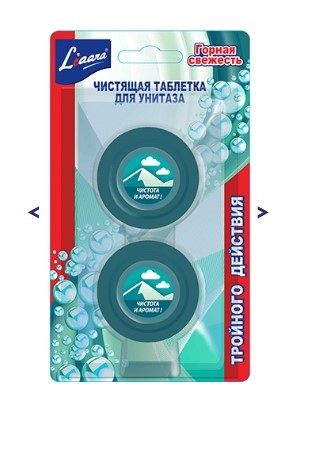 Liaara Чистящие таблетки для унитаза Горная свежесть 2х50г