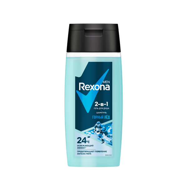 Rexona men гель для душа и шампунь 2 в 1 горный лед 100 мл