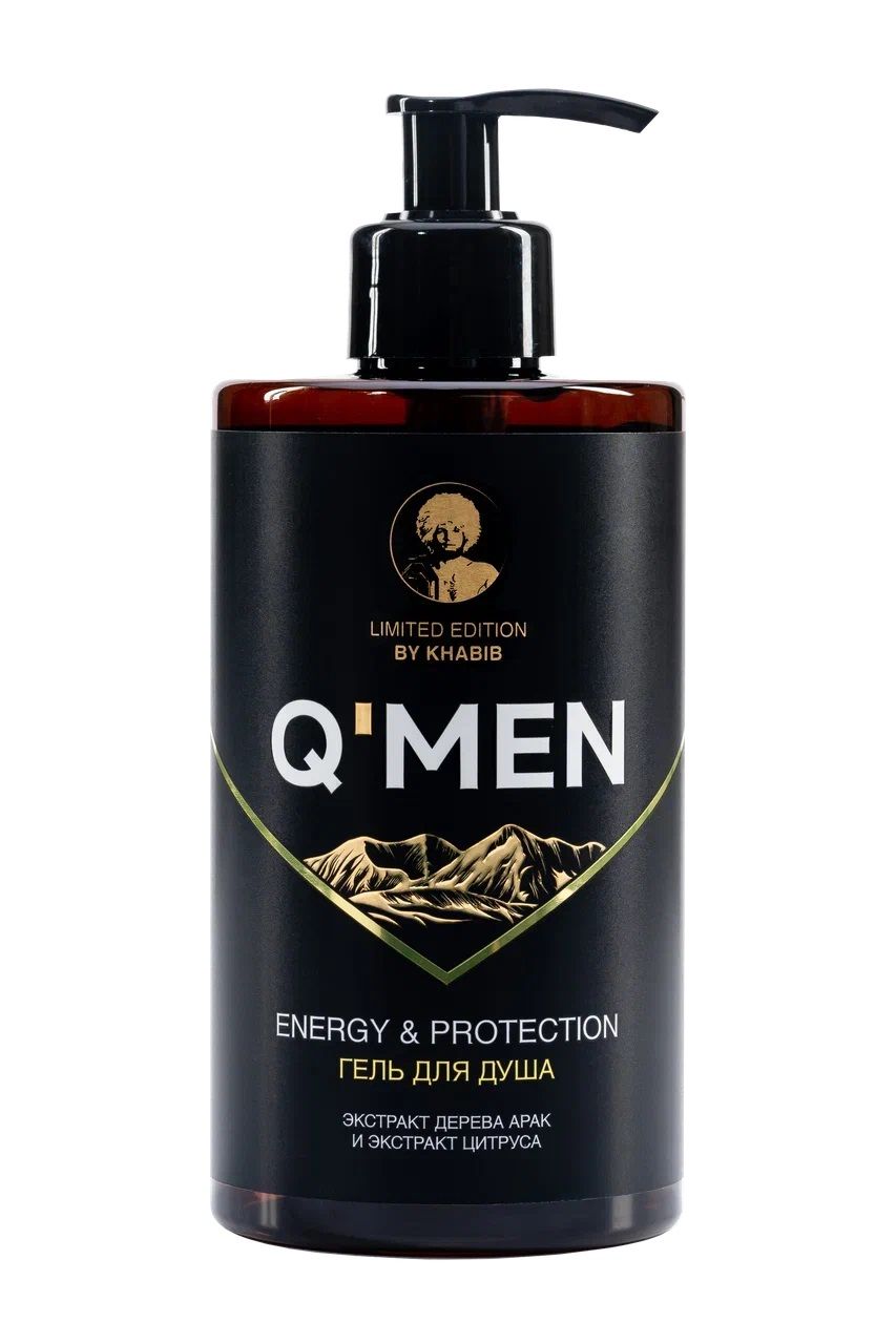 Q’men гель для душа мужской бодрость и защита, 410 мл