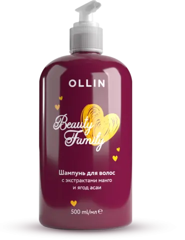 OLLIN BEAUTY Шампунь для волос с экстрактами манго и ягод асаи, 500 мл