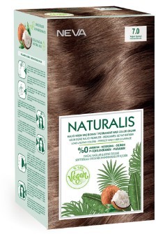Naturalis Vegan стойкая крем краска для волос 7.0 INTENSE BLONDE интенсивный каштановый
