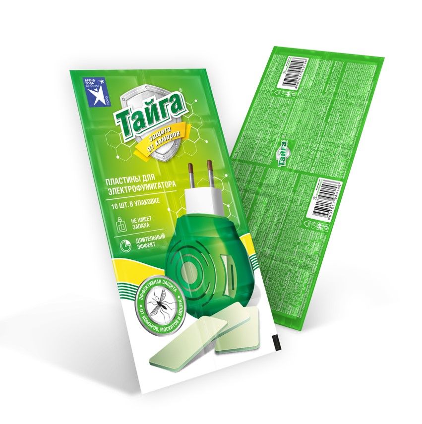 Тайга инсектицидные пластины от комаров 10 шт НД