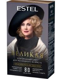 ESTEL ВЕЛИКАЯ стойкая крем краска для седых волос 8/0 светло русый