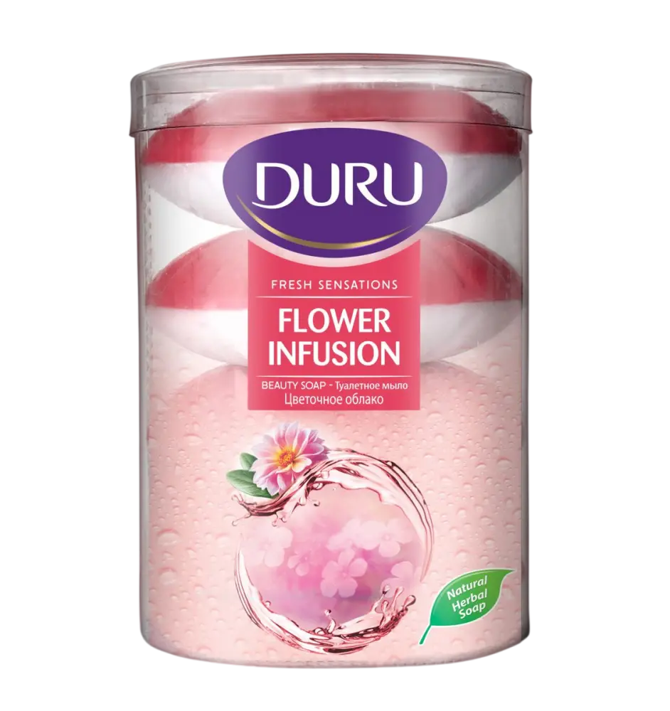 Duru fresh sensations туалетное мыло цветочное облако 4*100 гр