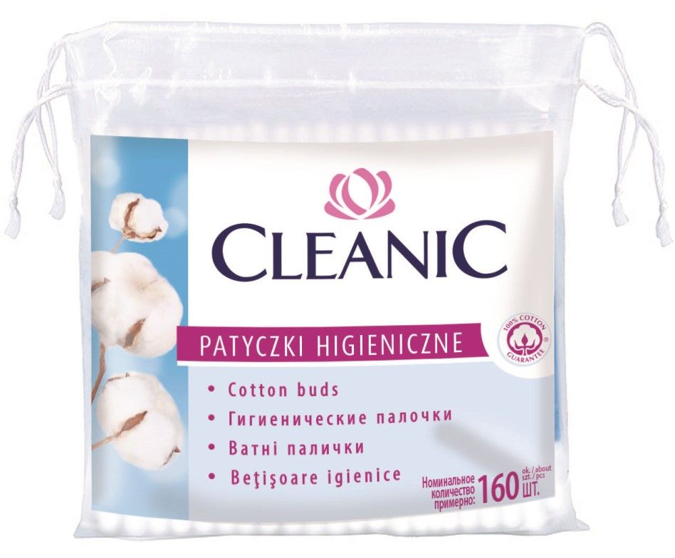 Cleanic ватные палочки гигиенические пакет 160 шт