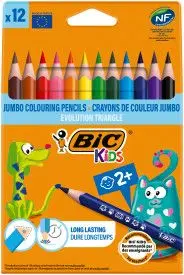 BIC цветные карандаши эволюшн траэнгл 12 цветов