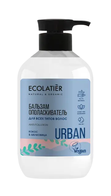 Ecolatier Бальзам-ополаскиватель для всех типов волос кокос & шелковица, 400 мл