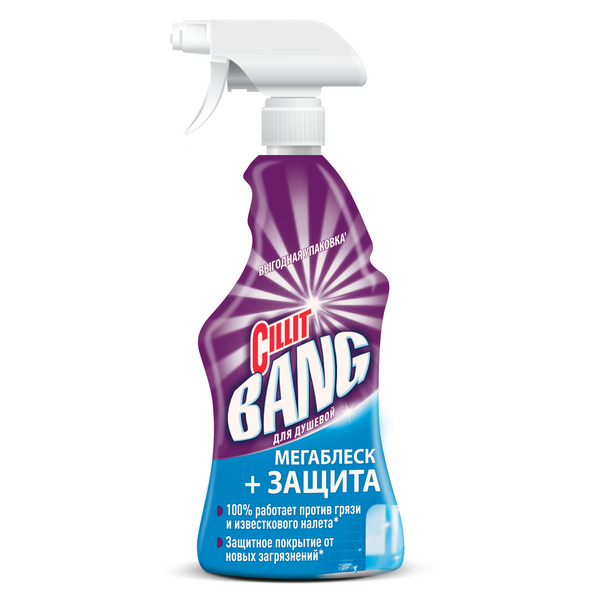 Cillit Bang чистящее средство для душевой кабины и ванной мегаблеск защита 750 мл