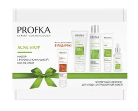 PROFKA экспертный комплекс для ухода за проблемной кожей acne stop набор 1 шт/4