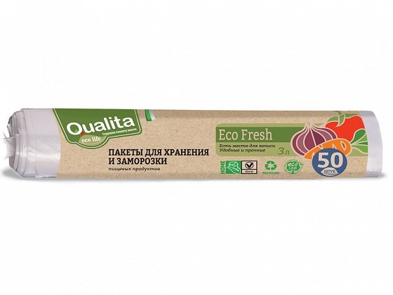 Qualita пакеты для заморозки Eco Fresh 50шт