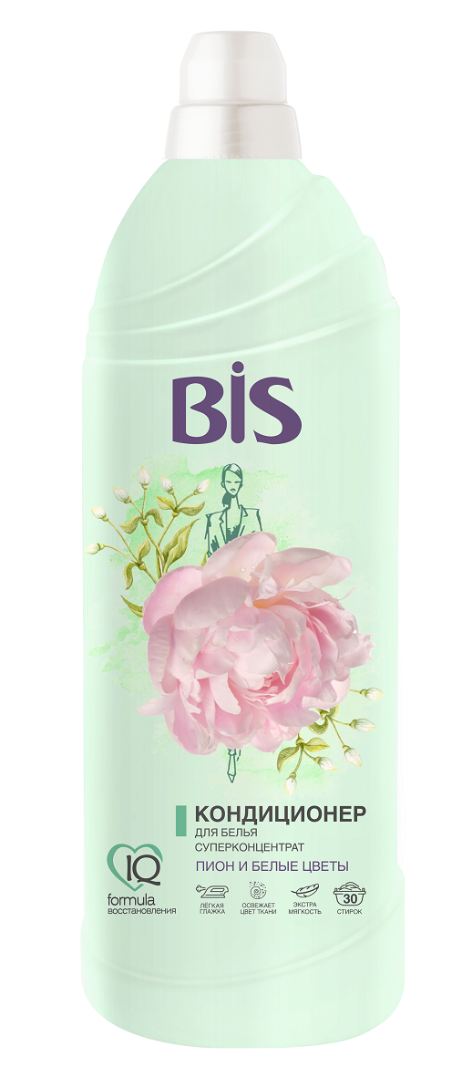 Bis кондиционер для белья пион и белые цветы 900 мл