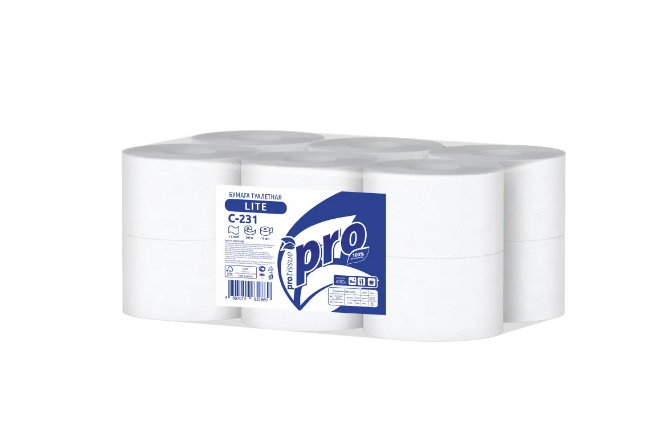 Protissue туалетная бумага 200 м 1слой белая  12 рул в упак