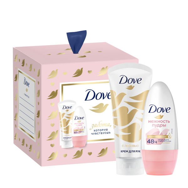 Dove с любовью для вас 2024 део-шарик 50 мл+крем для рук 50 мл