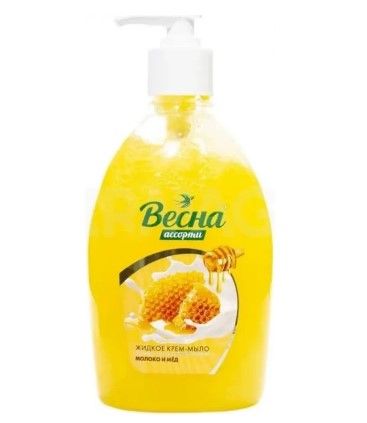 ВЕСНА ассорти жидкое мыло молоко и мёд 500 г