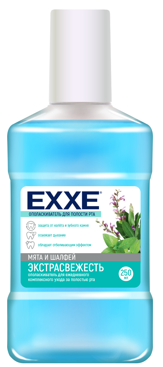 Exxe ополаскиватель полости рта экстра свежесть голубой 250 мл