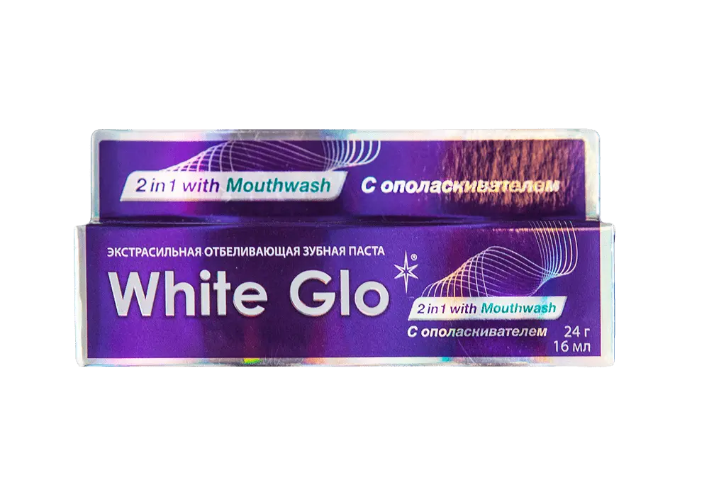 White Glo зубная паста отбеливающая 2 в1 с ополаскивателем для полости рта 24 гр