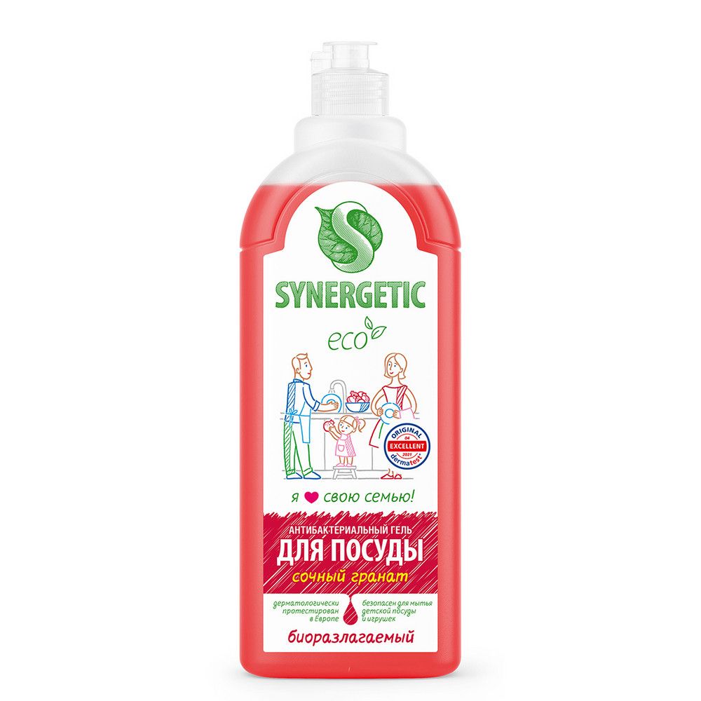 Synergetic гель для мытья посуды сочный гранат 1 л