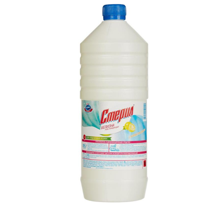 Стерил гель средство чистящее и отбеливающие с хлором 1 л