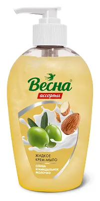 ВЕСНА ассорти жидкое крем-мыло олива и миндальное молочко 280г