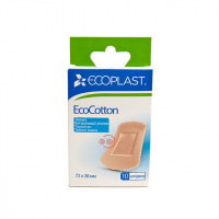 Ecoplast набор тканых пластырей EcoCotton 72х38 10шт