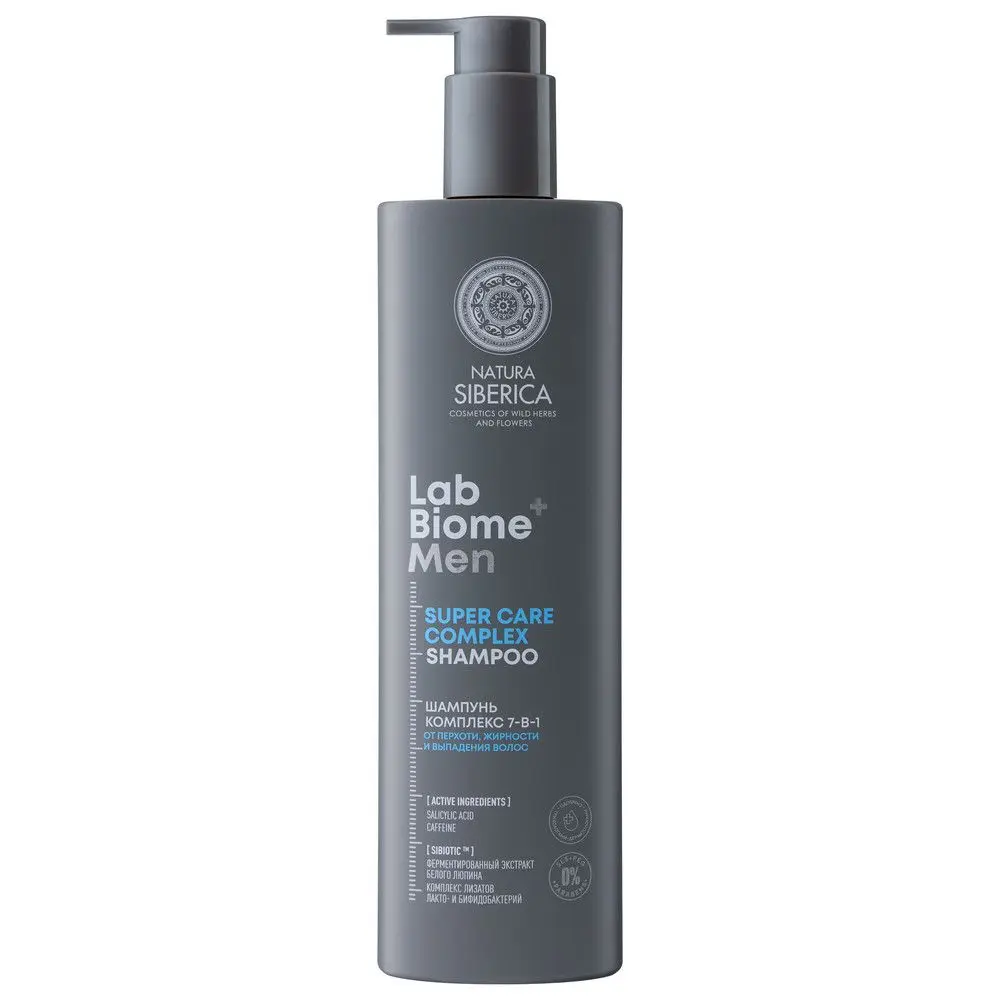 Lab super care шампунь для мужчин комплекс 7 в 1 400 мл