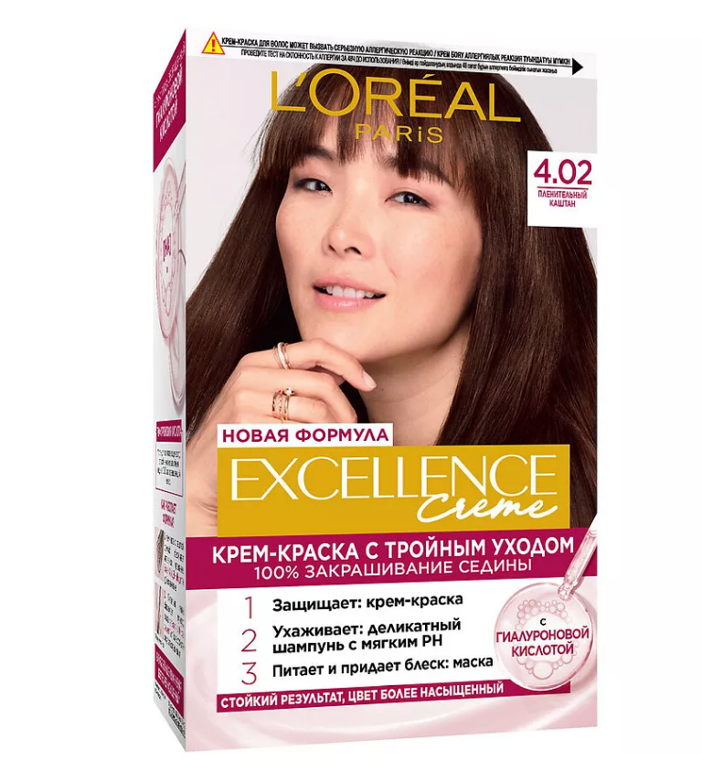 L'oreal Excellence 4.02 пленительный каштан