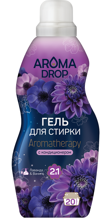 Aroma Drop гель для стирки aromatherapy лаванда и ваниль 2 в1 1 л