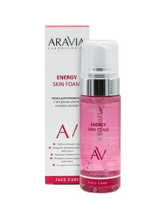 Aravia Laboratories Пенка для умывания с муцином улитки и гинкго билоба Energy Skin 150 мл