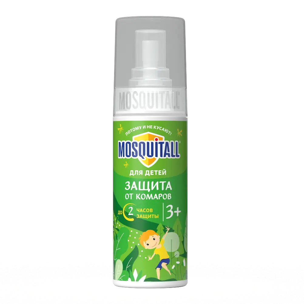 Mosquitall cпрей нежная защита для детей от комаров 100 мл