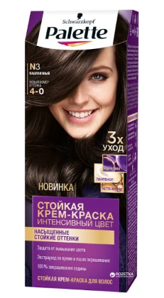 Palette крем краска для волос каштановый 4.0