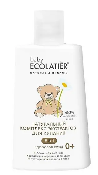 Ecolatier baby натуральный комплекс экстрактов 8 в 1 здоровая кожа для купания детей 0+ 250 мл