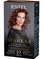 ESTEL ВЕЛИКАЯ стойкая крем краска для седых волос 5/7 светлый шатен коричневый