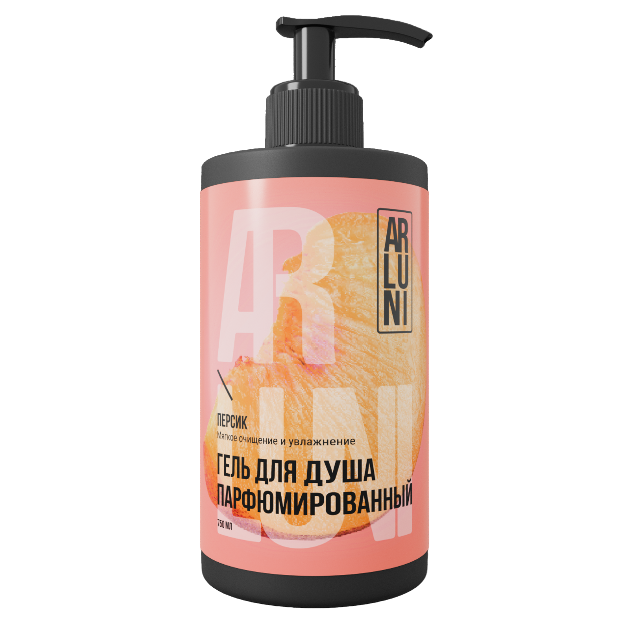 Arluni парфюмированный гель для душа персик 750 мл
