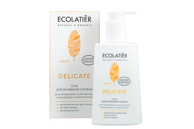 Ecolatier Гель для интимной гигиены Delicate с органическим экстрактом лотоса, 250 мл