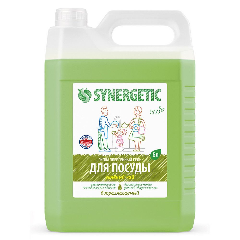 Synergetic средство биоразлагаемое для мытья посуды c ароматом зеленого чая 5 л