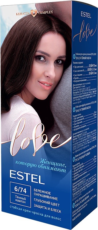 ESTEL LOVE Крем-краска 6/74 темный каштан