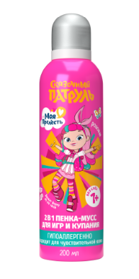 Моя прелесть пенка мусс цветная сказочный патруль розовая 200 мл
