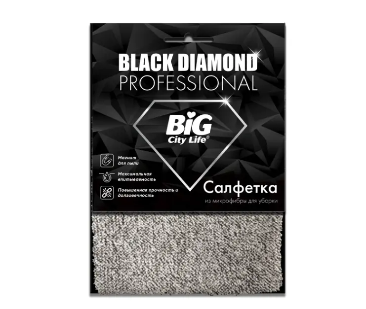 BIG City салфетка из микрофибры black 1 шт