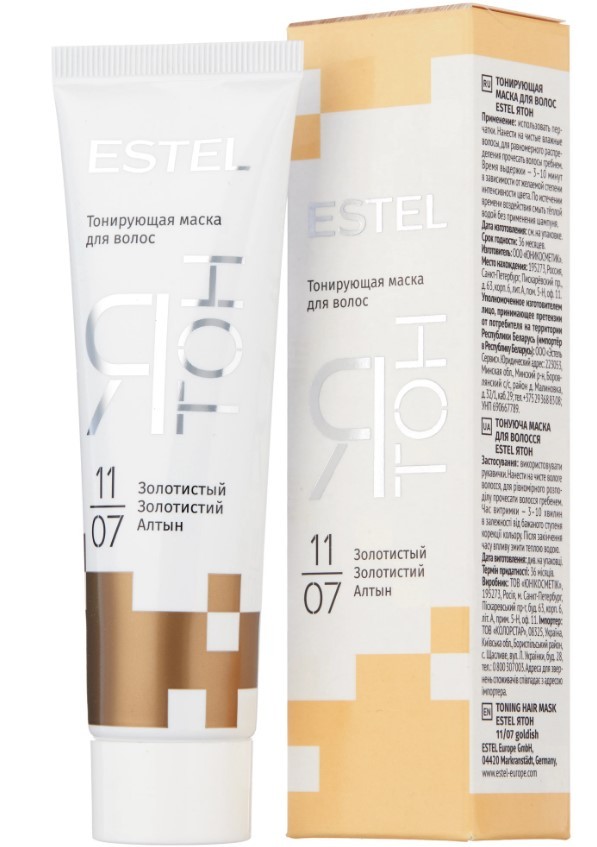 Estel ятон тонирующая маска для волос 11/07 золотистый