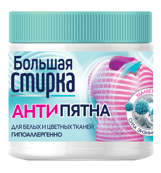 Большая стирка пятновыводитель на основе активного кислорода 250 г